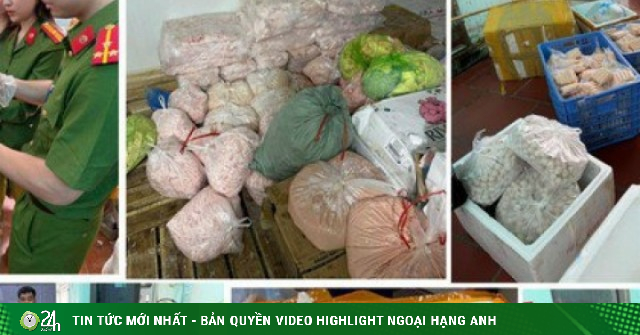 Gần 1 tấn nguyên liệu thực phẩm ‘trôi nổi’ chuẩn bị biến thành nem chua, xúc xích