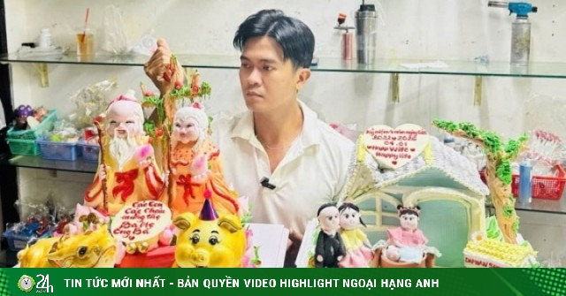 ‘Thổi hồn’ 12 con giáp lên bánh kem, chàng trai khiến dân mạng trầm trồ