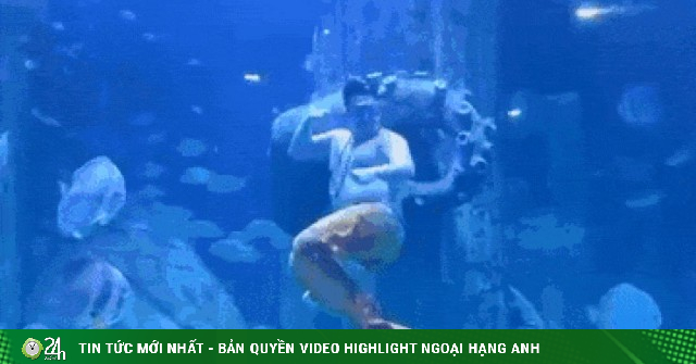 'Chàng tiên cá' hơn 100kg ở Nha Trang gây sốt với màn lắc bụng hài hước