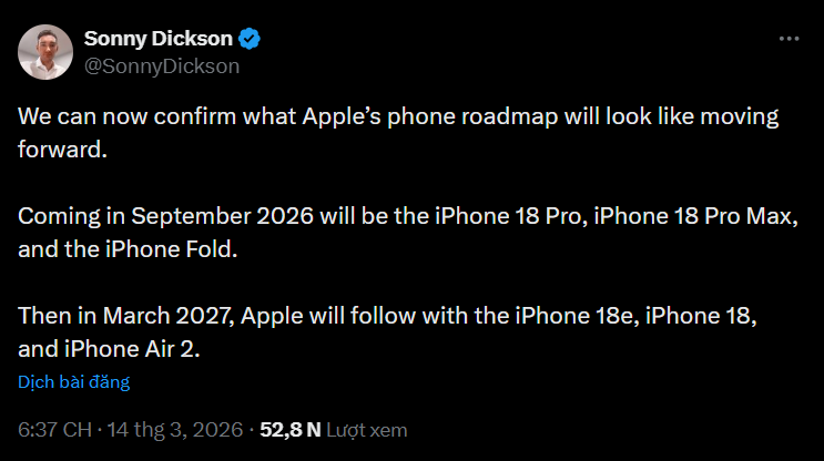 Tin đồn về iPhone Air.