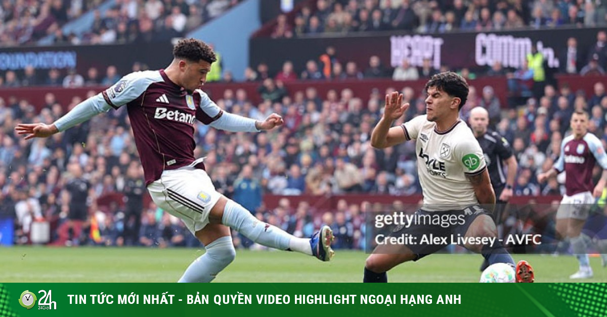 Kết quả bóng đá Aston Villa - West Ham: Dấu ấn Sancho, bám sát MU (Ngoại hạng Anh)