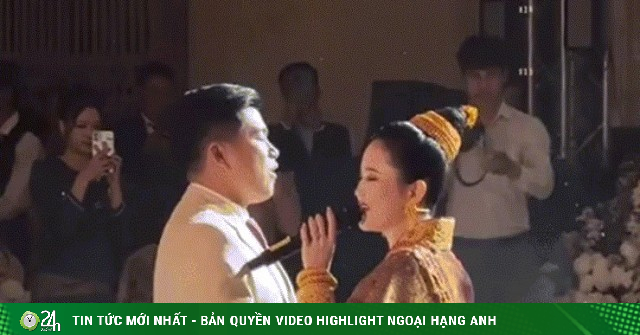 Cô dâu Lào hát tiếng Việt tặng chú rể, quan khách ngỡ ngàng vì quá hay