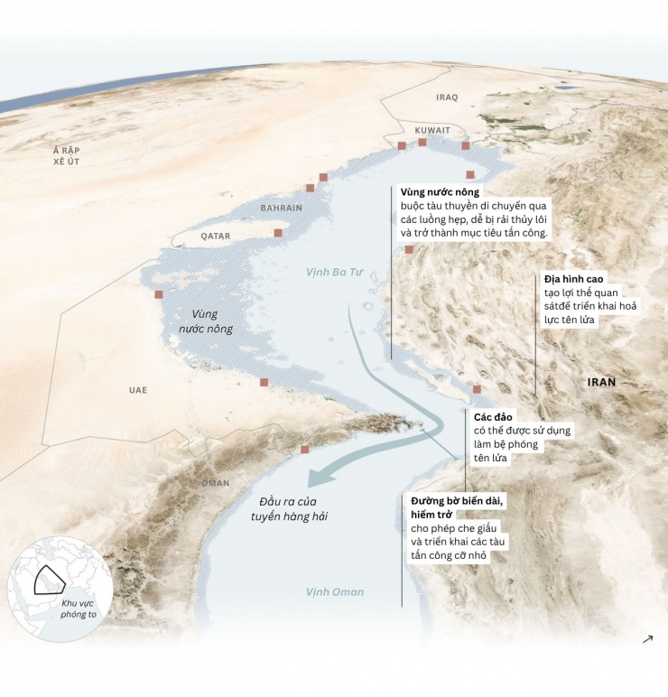 Iran đang chặn 'yết hầu dầu mỏ' Hormuz bằng cách nào?