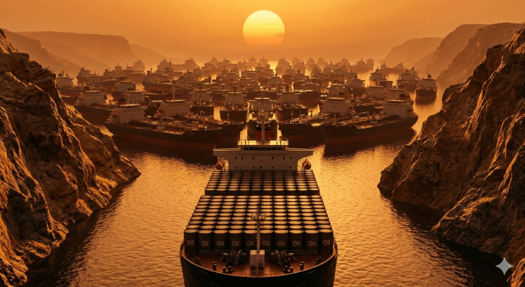 Trong kịch bản xấu nhất ADB đưa ra, giá dầu có thể lên đến 155 USD vào năm 2027. Ảnh minh họa AI