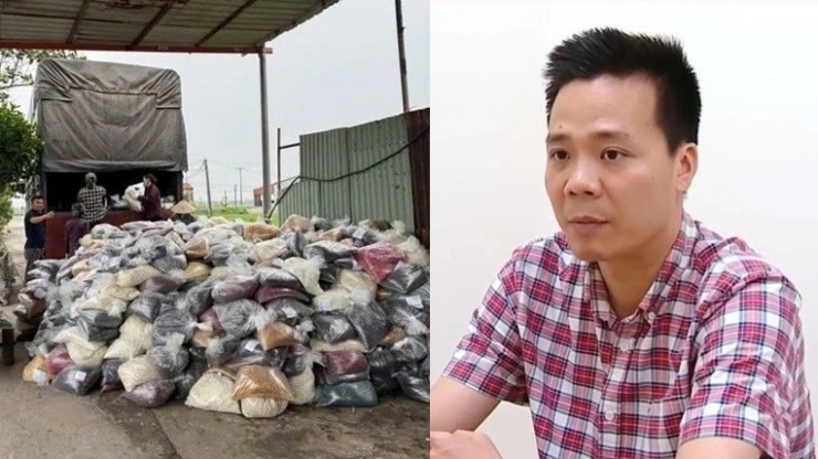 Hàng trăm tấn thực phẩm chức năng giả được lực lượng chức năng phát hiện do đường dây của Nguyễn Năng Mạnh sản xuất.