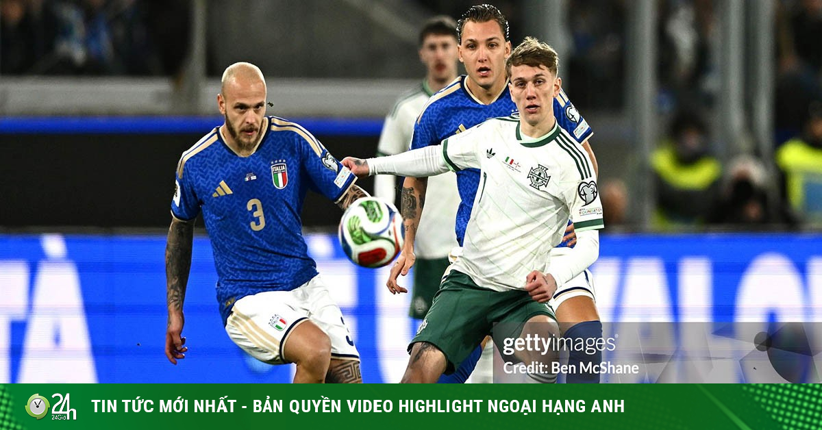 Video bóng đá Italia - Bắc Ireland: Sao Ngoại hạng Anh chói sáng, định đoạt phút 80 (play-off World Cup)
