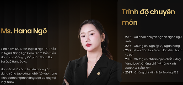 Nữ CEO Hana Gold bị bắt trong đường dây liên quan sàn ONUS là ai?
