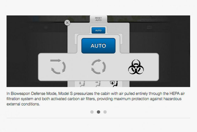 Chế độ phòng thủ chống vũ khí sinh học trên Tesla Model S/X trong gói tùy chọn Premium Upgrades Packag có giá đến 2.600 Euros &#40;~2.935 USD&#41;.