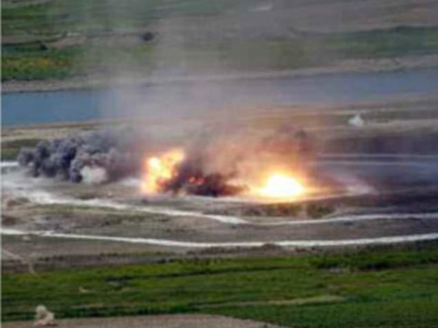 Không quân Triều Tiên rầm rộ tập bắn phá tàu sân bay