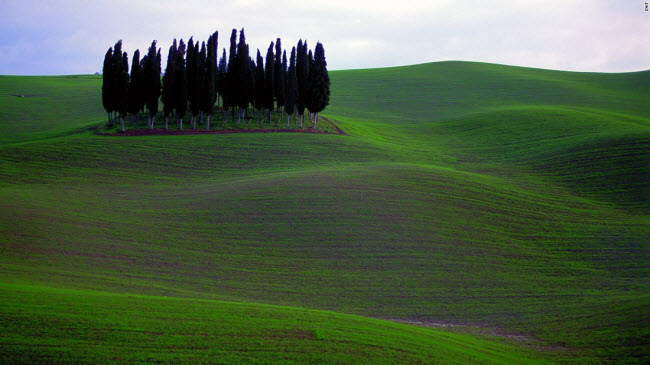 Val d&#39;Orcia, Tuscany: Vùng Val d&#39;Orcia đã tổ chức UNESCO công nhận là di sản thế giới với những ngọn đồi uốn&nbsp;lượn, vườn nho, thung lũng xanh mướt gần sông Orcia và các thị trấn có phong cảnh đẹp như Pienza và Castiglione d&#39;Orcia.