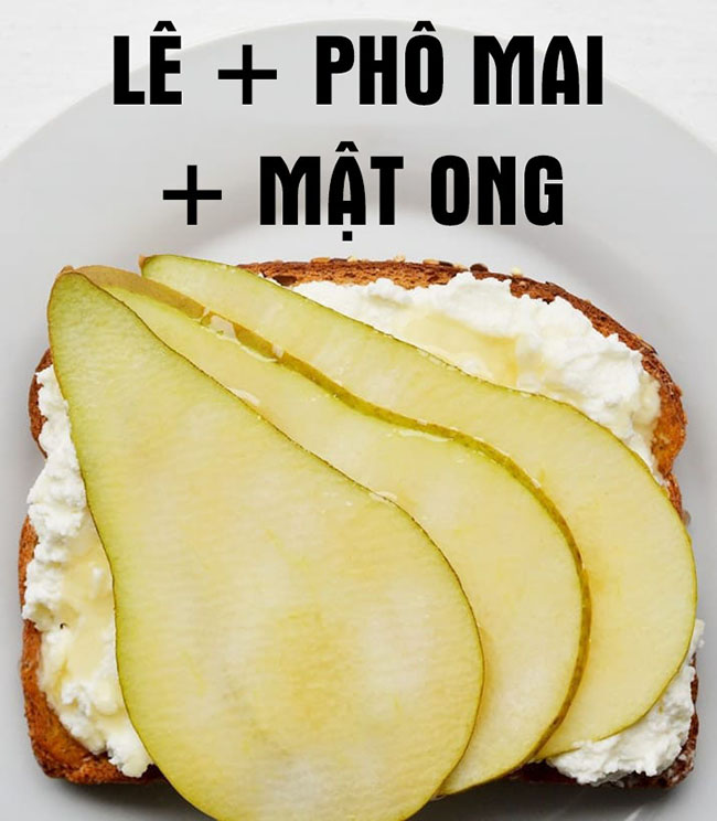 Lê, phô mai và mật ong