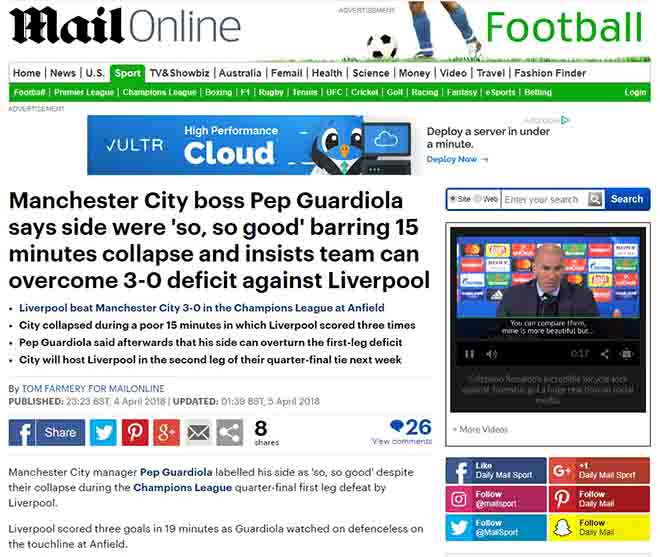 Man City đại bại Liverpool: Báo Anh chê “ngớ ngẩn”, Guardiola vẫn nói cứng - 1