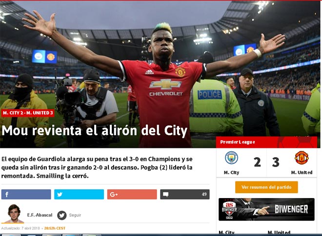 Pogba song tấu Sanchez hạ Man City: Dẹp bỏ mâu thuẫn, chắp cánh MU - 2