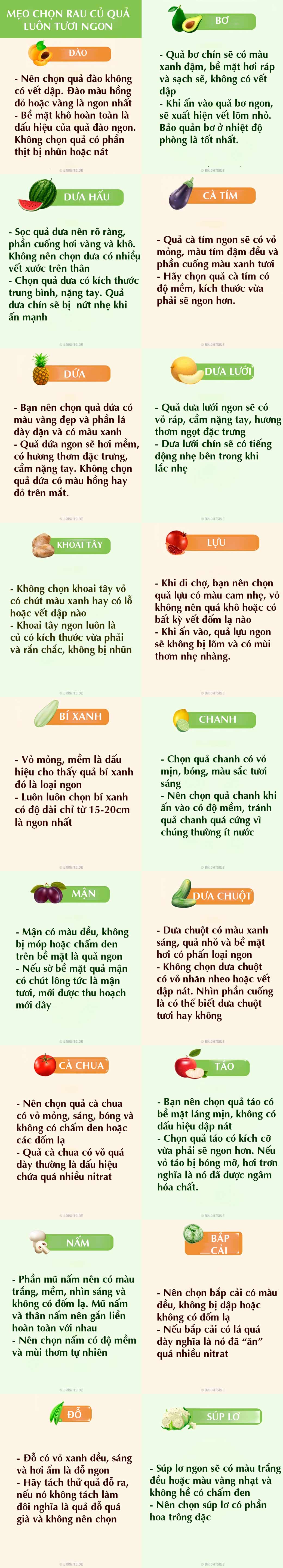 18 mẹo chọn rau, củ, quả tươi ngon, không bị ngậm hóa chất - 1