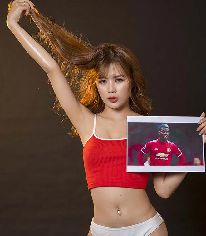 Hot girl Dương “Kẹo” fan MU “ôm” Pogba khoe “ảnh nóng” - 6