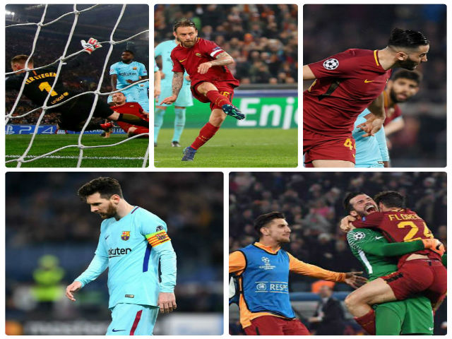 Roma ”hủy diệt” Barca cúp C1: Thăng hoa tột đỉnh, chôn vùi Messi