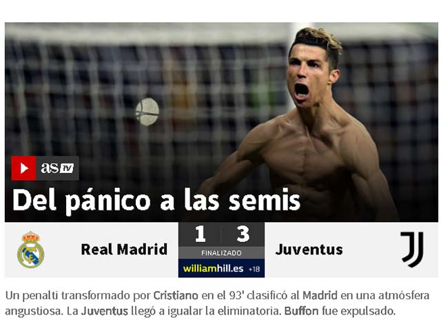 Real thoát hiểm Juventus ngược dòng: Báo chí ca ngợi Ronaldo bản lĩnh