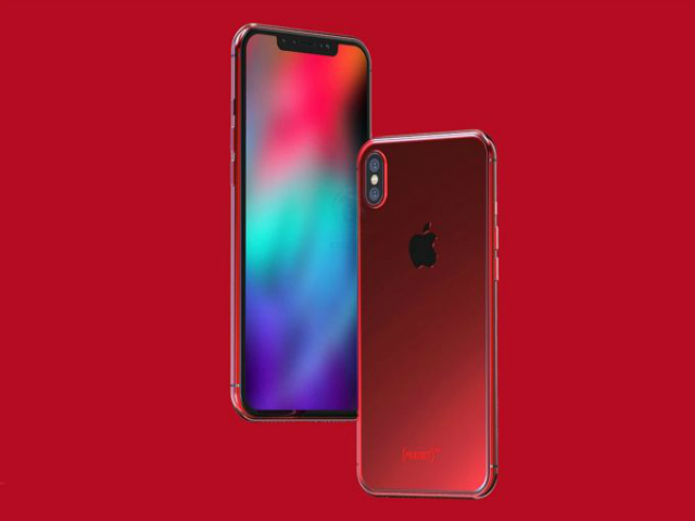 Quá đẹp bản concept iPhone X, iPhone X+ nhuốm màu đỏ rực rỡ