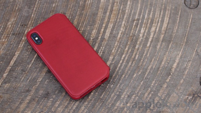 Không có iPhone X RED, mua ngay bao da đỏ Folio siêu đẹp này cho iPhone X - 1