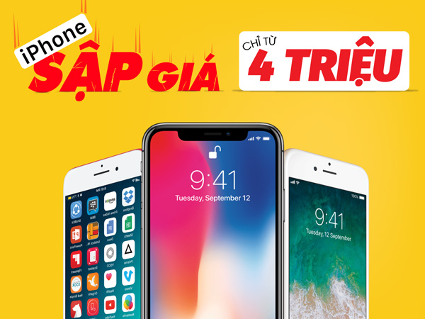 iPhone 6 đến iPhone X chính hãng sập giá, chỉ từ 4.000.000 đồng mừng đại lễ - 1