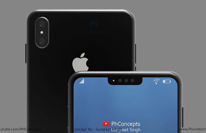 Xuất hiện iPhone X bản siêu nhỏ với 3 camera selfie đầy &#34;kích thích&#34; - 2