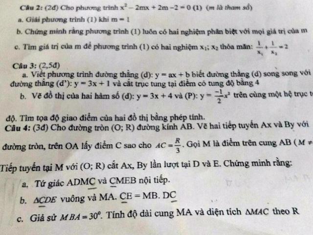 Học sinh lớp 9 ở Bình Dương ”hết hồn” với đề thi học kỳ sai