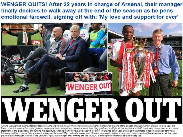 Chấn động Arsenal - Wenger: Báo chí ”cười chê”, săn tìm “vua mới”