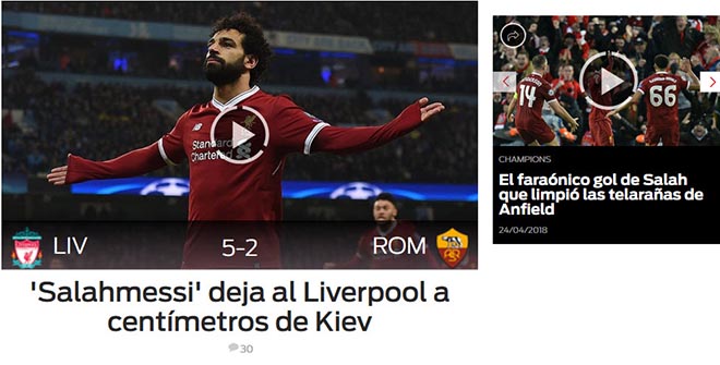 Liverpool đại thắng Roma: Báo chí dự đoán Salah phế ngôi Ronaldo - 7