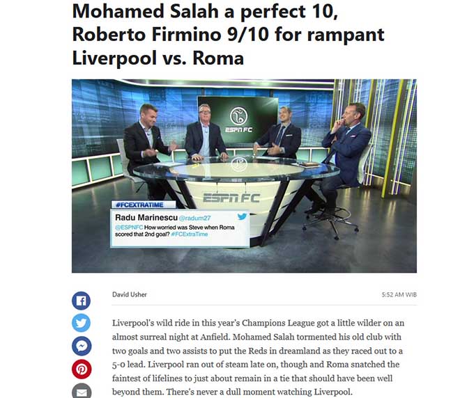 Liverpool đại thắng Roma: Báo chí dự đoán Salah phế ngôi Ronaldo - 4