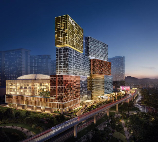 MGM Cotai là khu nghỉ dưỡng và casino khổng lổ được xây dựng với trị giá 3,4 tỷ USD tại Ma Cau, Trung Quốc. Hơn 350 kiến trúc sư và chuyên gia tư vấn đã tham gia thiết kế công trình có hình dạng giống những chiếc hộp đựng đồ trang sức truyền thống của Trung Quốc.