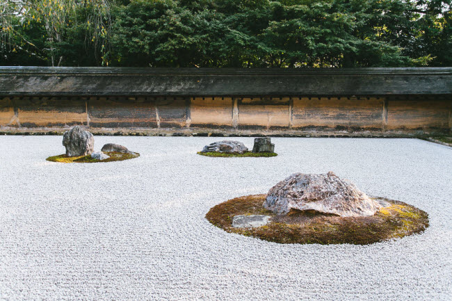 Ngôi đền cổ Ryoanji ở thành phố Kyoto.