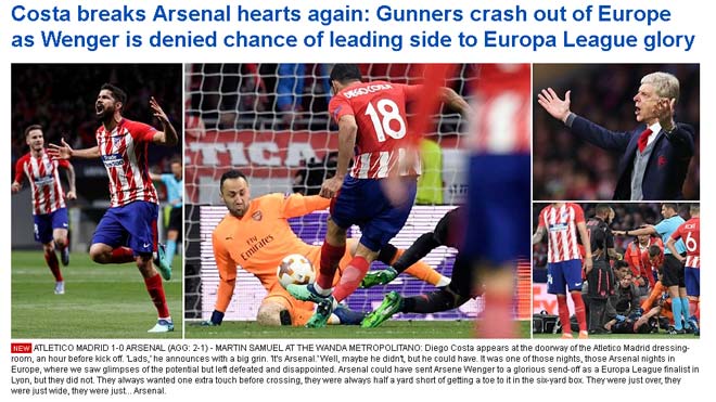 Wenger nhận trái đắng Costa: Báo TBN so sánh Arsenal như lá trước gió - 1