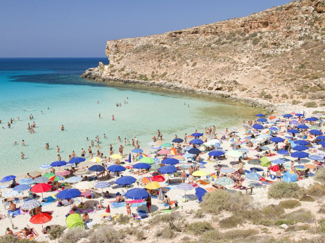 Spiaggia dei Conigli, Italia: Conigli có nghĩa là thỏ trong tiếng Italia, nhưng bãi biển không hề có thỏ. Thay vào đó, du khách có cơ hội chiêm ngưỡng rùa biển và các loài sinh vật biển khác.