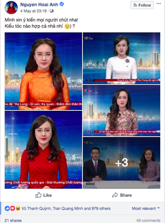 BTV Hoài Anh VTV &#34;trưng cầu ý fan&#34; về kiểu tóc hợp với mình nhất - 2