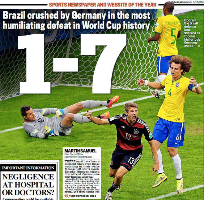 Trận đấu sốc nhất World Cup: “Xe tăng” Đức nhả 7 phát đạn, bắn nát &#34;ông trùm&#34; Brazil - 1