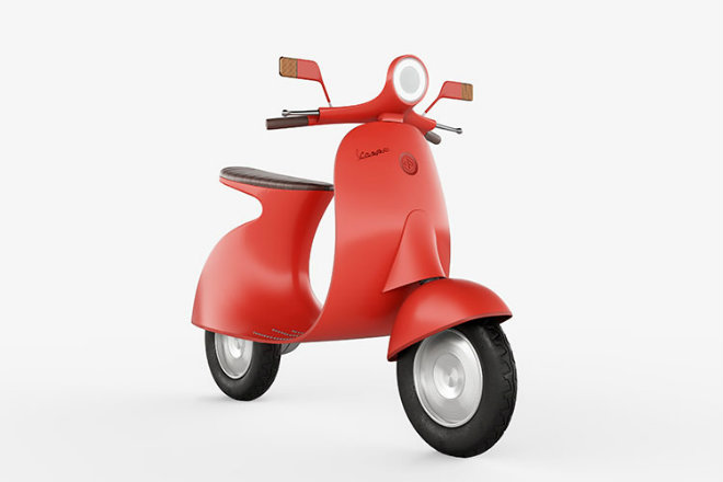 Hút mắt mẫu xe điện mang phong cách Vespa cổ điển - 2