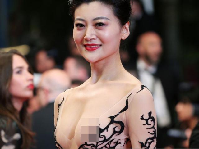 Chiêu trò của mỹ nhân Trung Quốc lộ ngực tại thảm đỏ Cannes