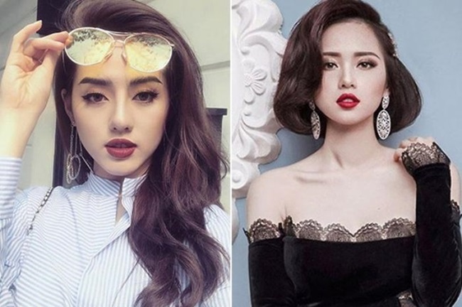 Đây không phải là 2 bức ảnh khác nhau của Tâm Tít. Bức ảnh bên trái là hot girl - người mẫu Khánh Linh được biết đến qua chương trình The Face Vietnam. Khánh Linh không hề che giấu việc mình phẫu thuật thẩm mỹ, nhưng để giống Tâm Tít thì đó chỉ là điều tình cờ.