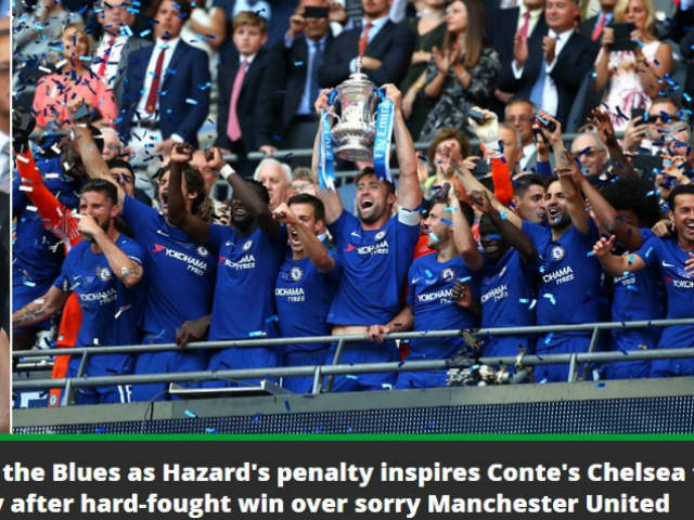 Chelsea vô địch FA Cup: Báo chí đoán Conte bay ghế, Hazard đến Real