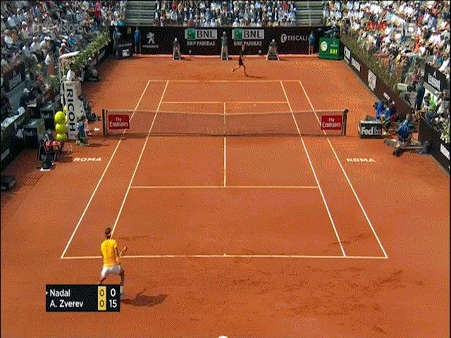 Clip hot Rome Masters: Zverev ”bẻ lái” cao tay, Nadal choáng váng