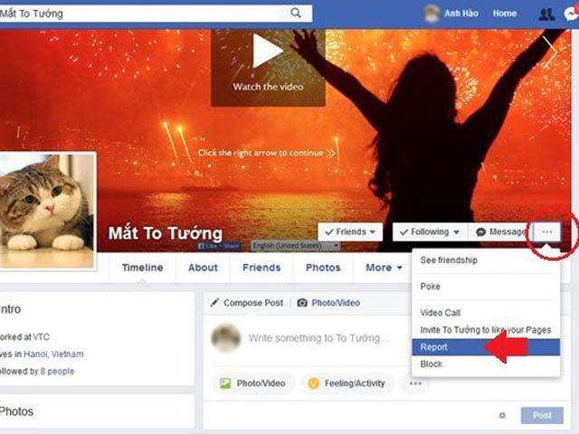 Hướng dẫn báo cáo tài khoản Facebook mạo danh