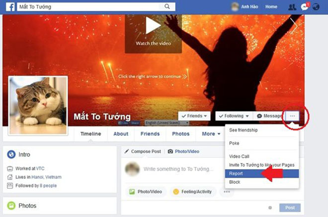 Hướng dẫn báo cáo tài khoản Facebook mạo danh - 1