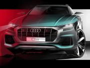 Tin tức ô tô - Audi ''nhá hàng'' chiếc Q8 2019 trước ngày ra mắt; thiết kế hầm hố và sắc nét