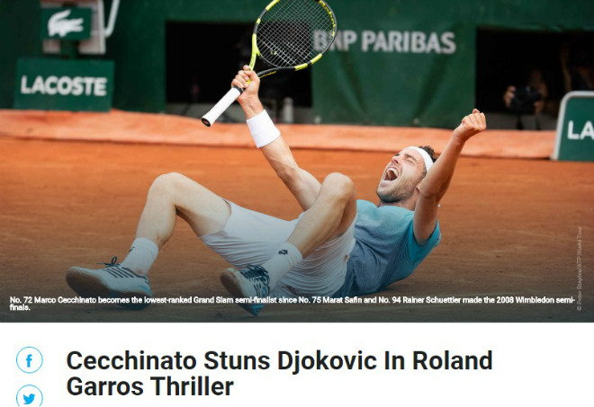 Địa chấn Roland Garros: Djokovic bị loại, báo chí sốc với tay vợt từng bán độ - 2