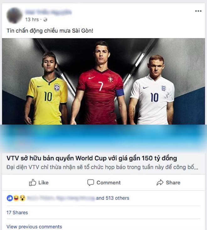 Dân mạng rần rần chia sẻ thông tin VTV đã mua bản quyền World Cup: Đâu là sự thật? - 1