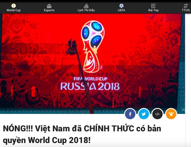 Loạn tin bản quyền World Cup 2018, dân mạng như... ngồi trên đống lửa - 1