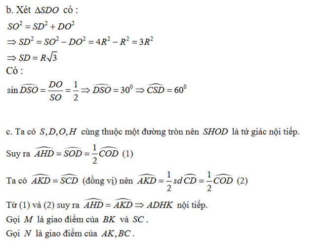 Hướng dẫn giải đề thi vào lớp 10 Hà Nội môn Toán - 10