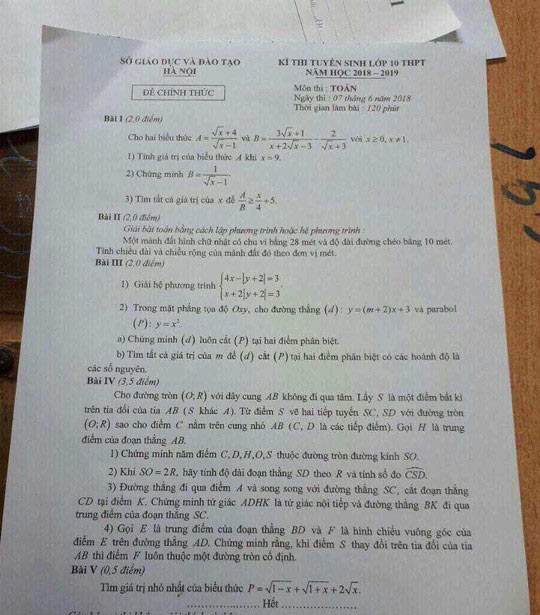 Vụ &#34;lọt đề&#34; thi văn, toán vào lớp 10: Xác định 1 giám thị chụp, chuyển ra ngoài - 1