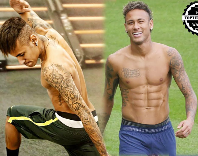 Ngoài ra, Neymar còn tập các bài cardio như tennis, đạp xe, đánh golf, chạy bộ, bơi lội. Nhờ tập luyện chăm chỉ và ăn uống đúng cách nên hiện giờ trông Neymar chẳng thua kém gì các bậc đàn anh.