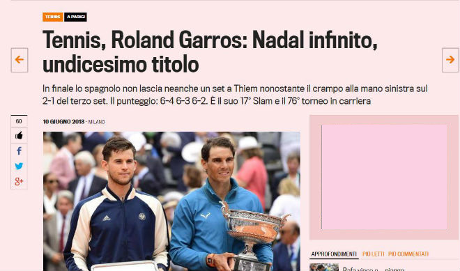 Nadal tạo kỳ tích Roland Garros: Thế giới cúi đầu, báo chí tin bắt kịp Federer - 5